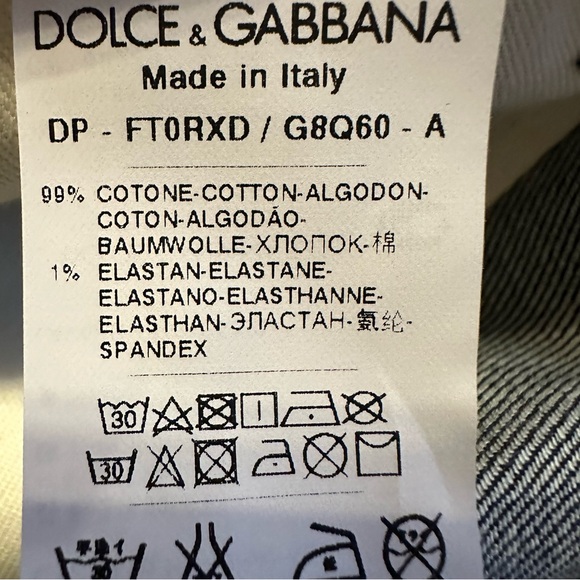 Dolce & Gabbana Polka Dotted Ankle Jeans Midnight Blue IT 40/US 4 - Picture 12 of 13